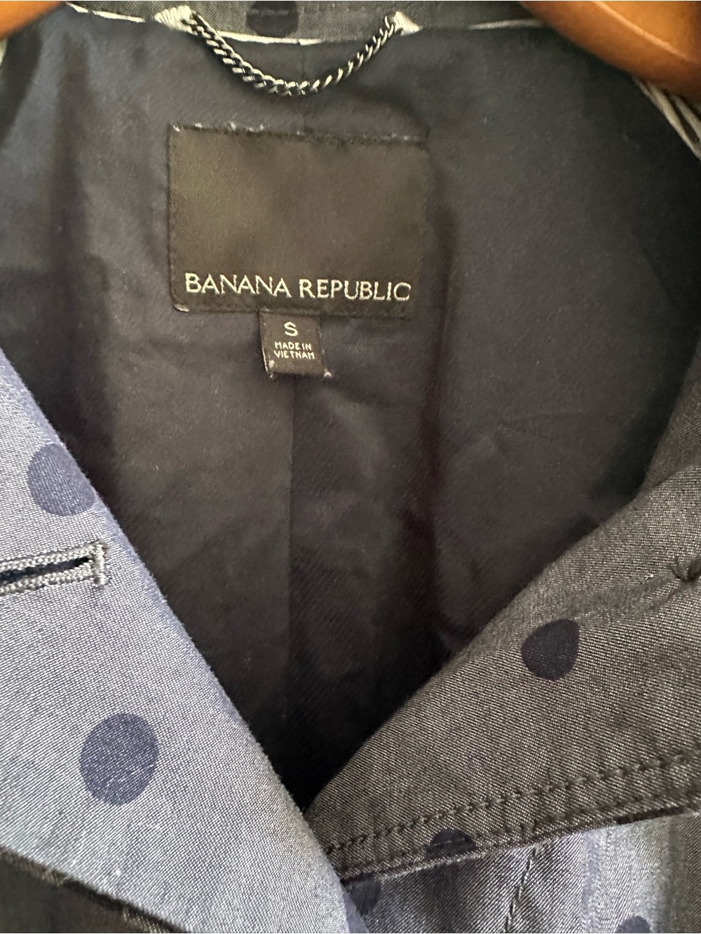 Banana Republic Polka Dot Belted Trench Coat Size Small - Picture 3 of 3